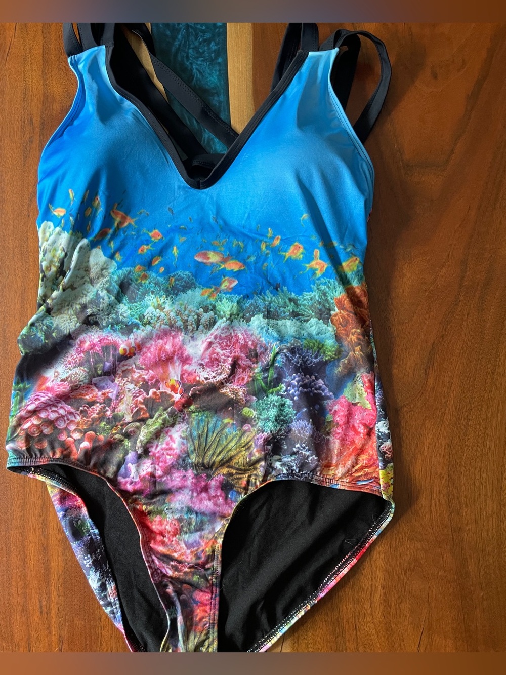 Women’s Blue Tropical Reef One-Piece Swimsuit